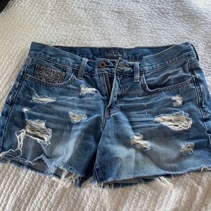 Lucky Brand Distressed Jean Shorts with Bandanna Detail Size 6